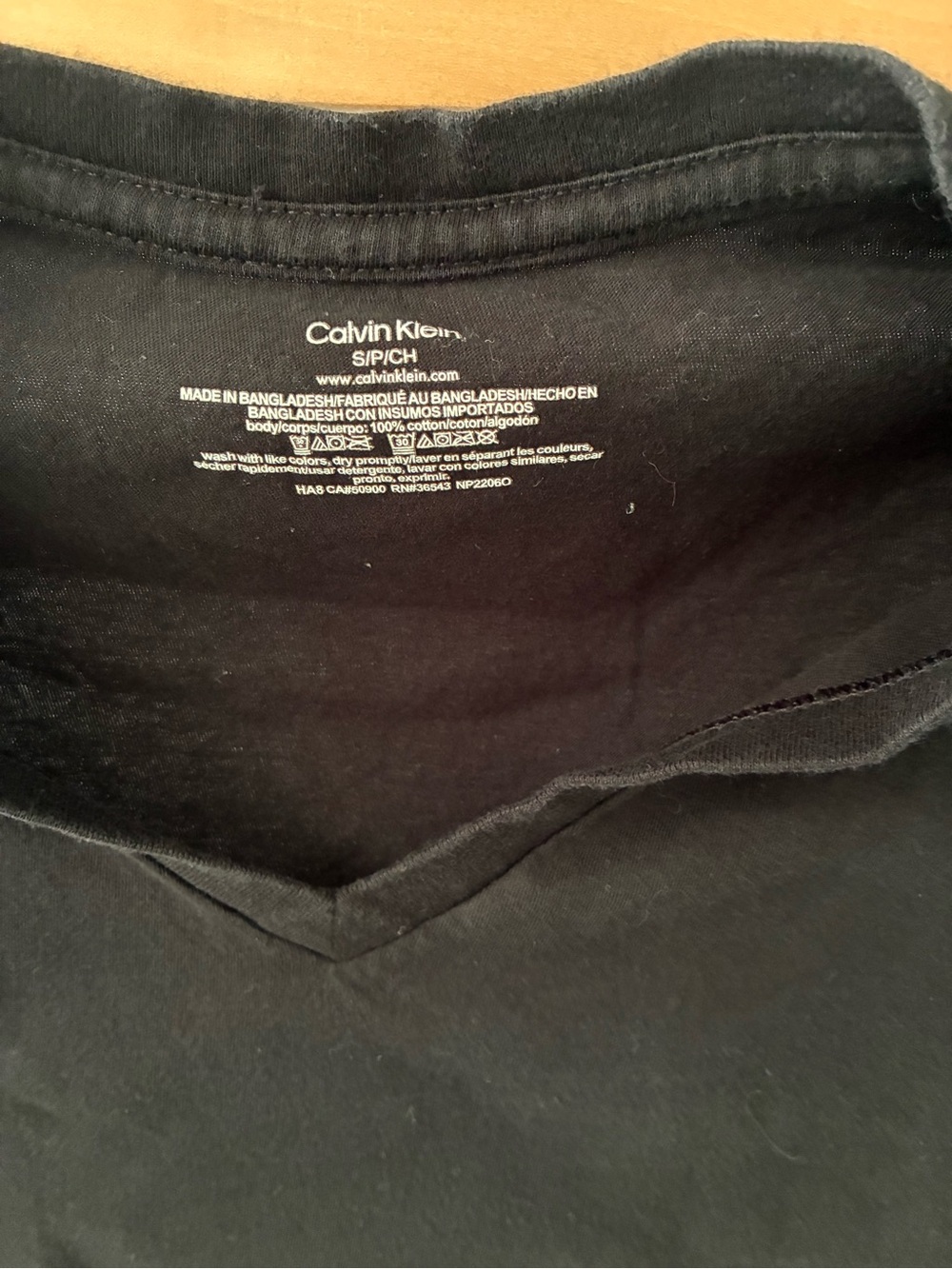 Calvin Klein Men’s Black V-Neck Short Sleeve Tee